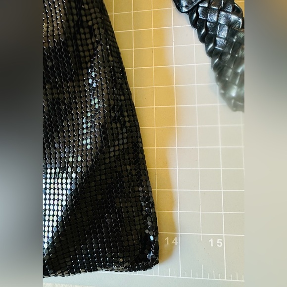 Vintage Black Mesh WHITING DAVIS Hand Bag Purse - Picture 7 of 17